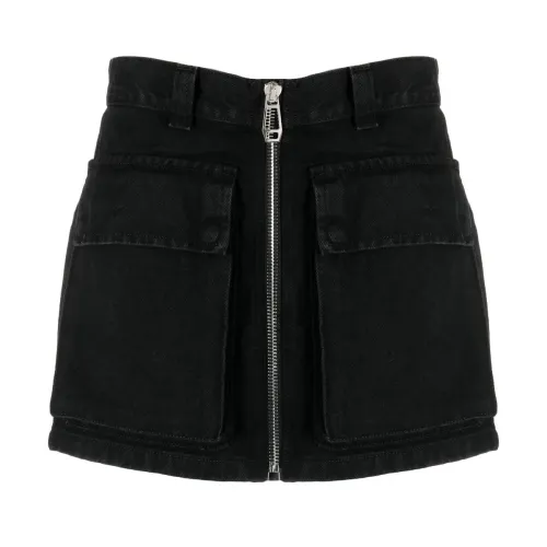 Haikure , Molly Black Skirt with Zip Closure ,Black female, Sizes: