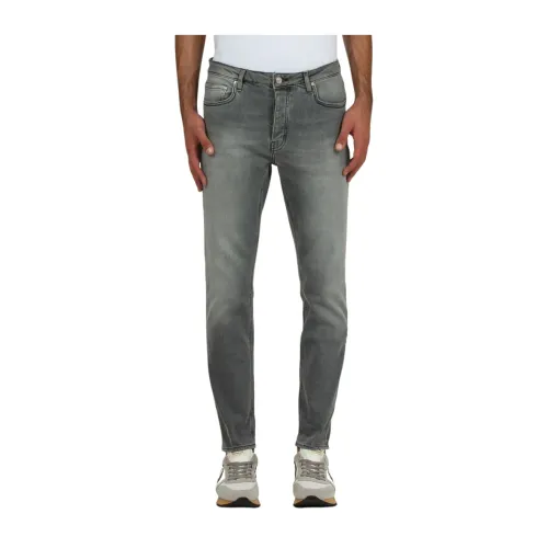 Haikure , Slim Cropped Jeans medium washing ,Gray male, Sizes: