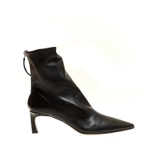 Halmanera , Black Pointed Toe Thin Heel Boot