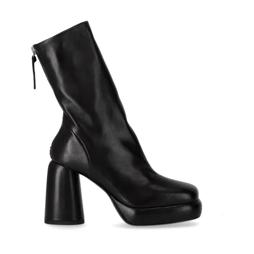 Halmanera , Halmanera Elsa Black Heeled Ankle Boot ,Black female, Sizes: