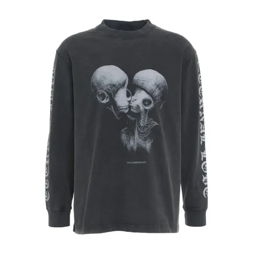 Han Kjøbenhavn , Logo Print Sweater ,Gray male, Sizes: