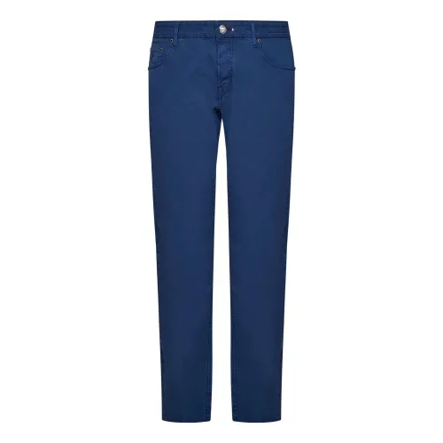 Hand Picked , Hand Picked Trousers Blue ,Blue male, Sizes: