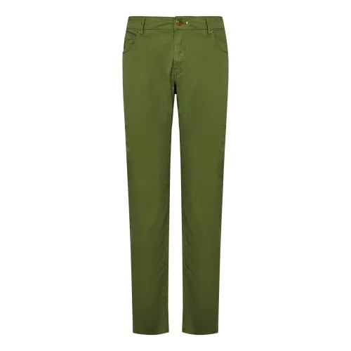 Hand Picked , Hand Picked Trousers ,Green male, Sizes:
