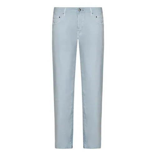 Hand Picked , Men's Clothing Trousers Clear Blue Ss24 ,Blue male, Sizes: