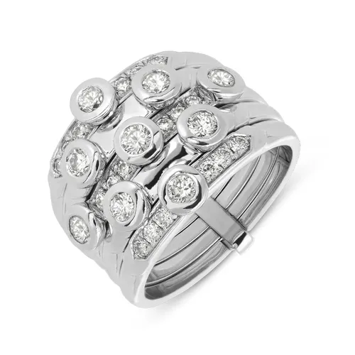Hans D. Krieger 18ct White Gold 1.02ct Diamond Ring D - L