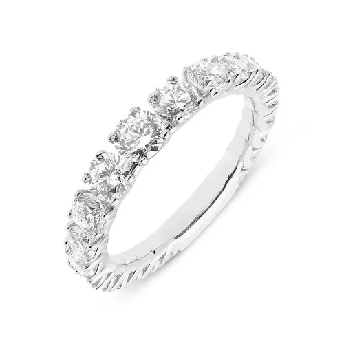 Hans D. Krieger 18ct White Gold 2.10ct Diamond Claw Set Eternity Ring D - N