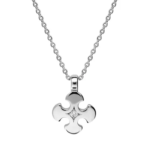 Hans D. Krieger 18ct White Gold Diamond Cross Necklace D