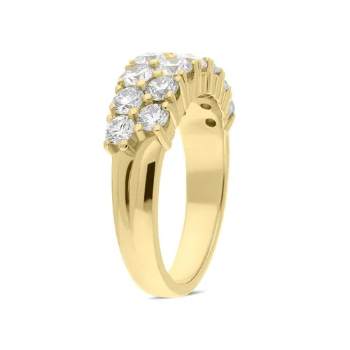 Hans D. Krieger 18ct Yellow Gold 2.01ct Diamond Half Eternity Ring