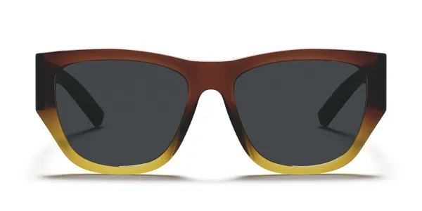 HANUKEii Creta HK-021-02 Men's Sunglasses Brown Size 144