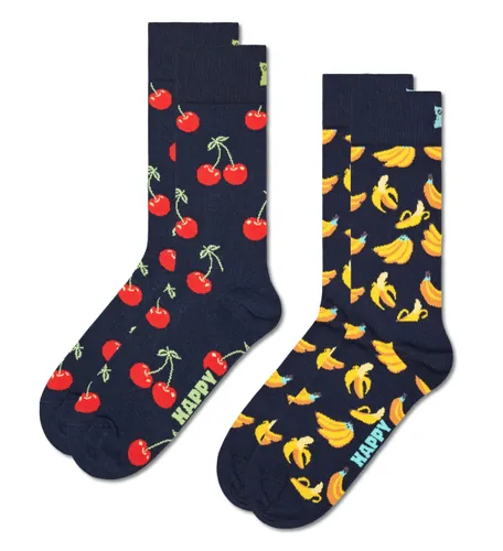 Happy Socks, 2-Pack Crew Socks, Classic Cherry Socks for