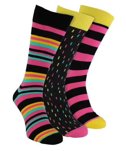 Happy Socks HS by - Mens 3 Pack Fun Novelty Dress - Band (Pink) Cotton