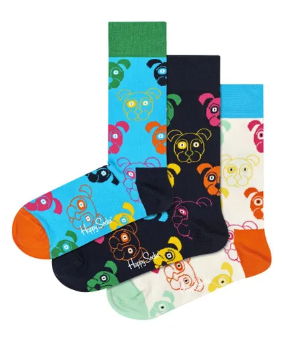 Happy Socks Unisex - Novelty Dog Gift Box - Dog - Multicolour Cotton