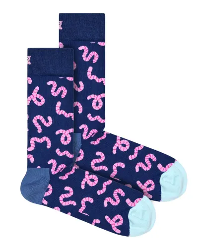 Happy Socks Unisex - Novelty Worm Design