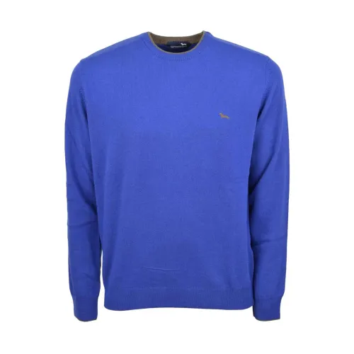 Harmont & Blaine , Blue Fiat Sweaters for Men ,Blue male, Sizes: