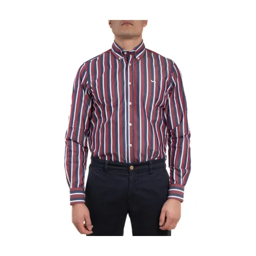 Harmont & Blaine , Casual Mens Shirt with Elegant Spirit ,Red male, Sizes:
