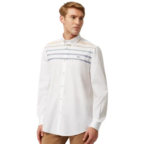 Harmont & Blaine , Logata White Men Shirt with Straps ,White male, Sizes: