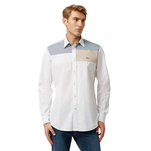 Harmont & Blaine , Men White Patch Shirt ,White male, Sizes: