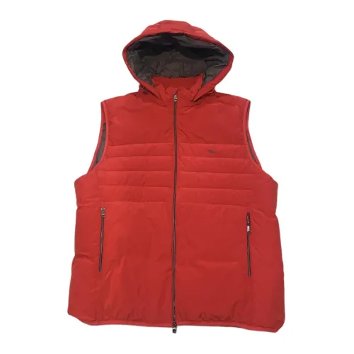 Harmont & Blaine , Red Hooded Gilet with Zipper ,Red male, Sizes: