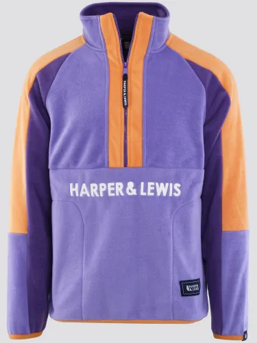 Harper & Lewis Colour Block Fennel 1/2 Zip Fleece