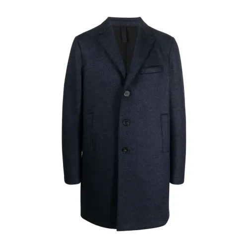 Harris Wharf London , Boxy Jacquard Coat ,Blue male, Sizes: