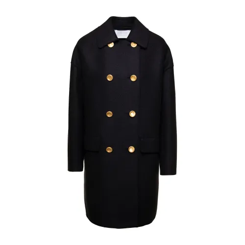 Harris Wharf London , Double Breasted Coats ,Black female, Sizes:
