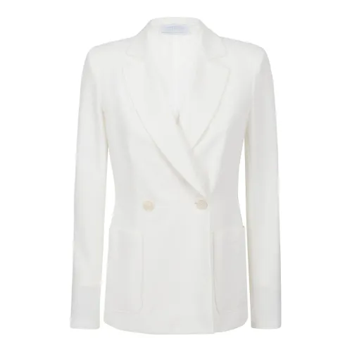 Harris Wharf London , White Cotton Blazer, Elevate Your Wardrobe ,White female, Sizes: