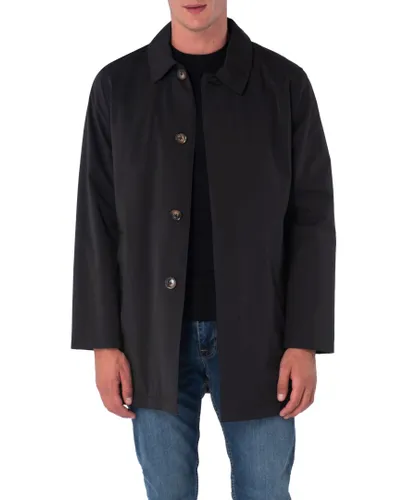 Harry Brown London Mens Black Single Breasted Trench Coat