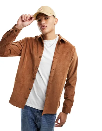 Harry Brown oversized shirt in brown