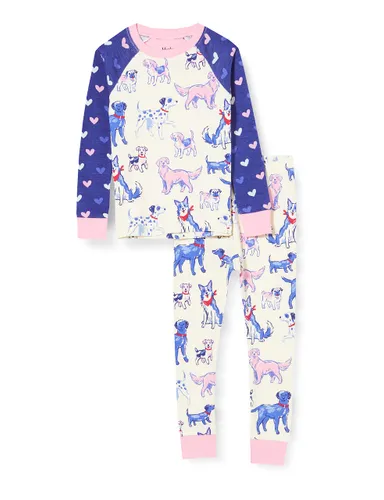 Hatley Girl's Organic Cotton Raglan Sleeve Pyjama Set Pajama