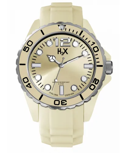 Haurex Italy H2X: Mens Reef Gold Watch - Beige - One Size