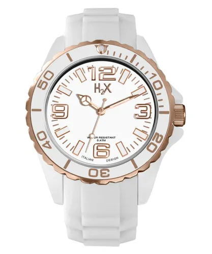 Haurex Italy SW382DWR Reef Stones WoMens white dial watch. [Watch] Rubber - One Size