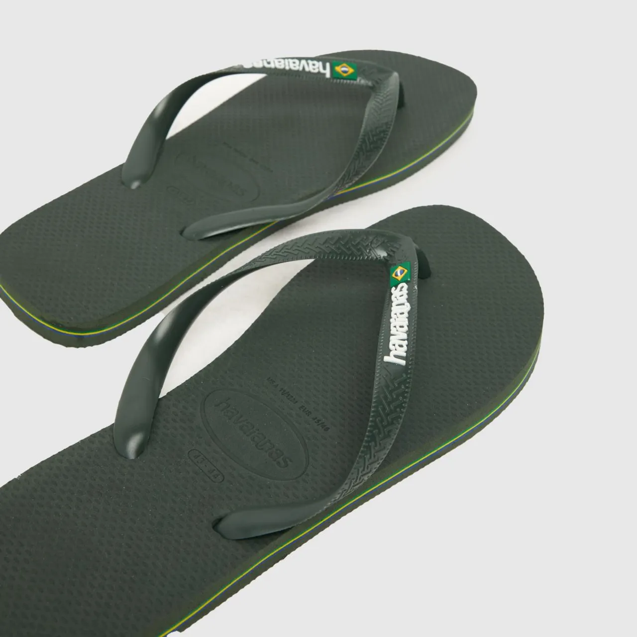 Havaianas Brasil Logo Sandals In Dark Green