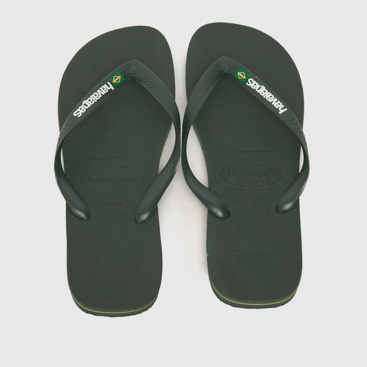 Havaianas Brasil Logo Sandals In Dark Green