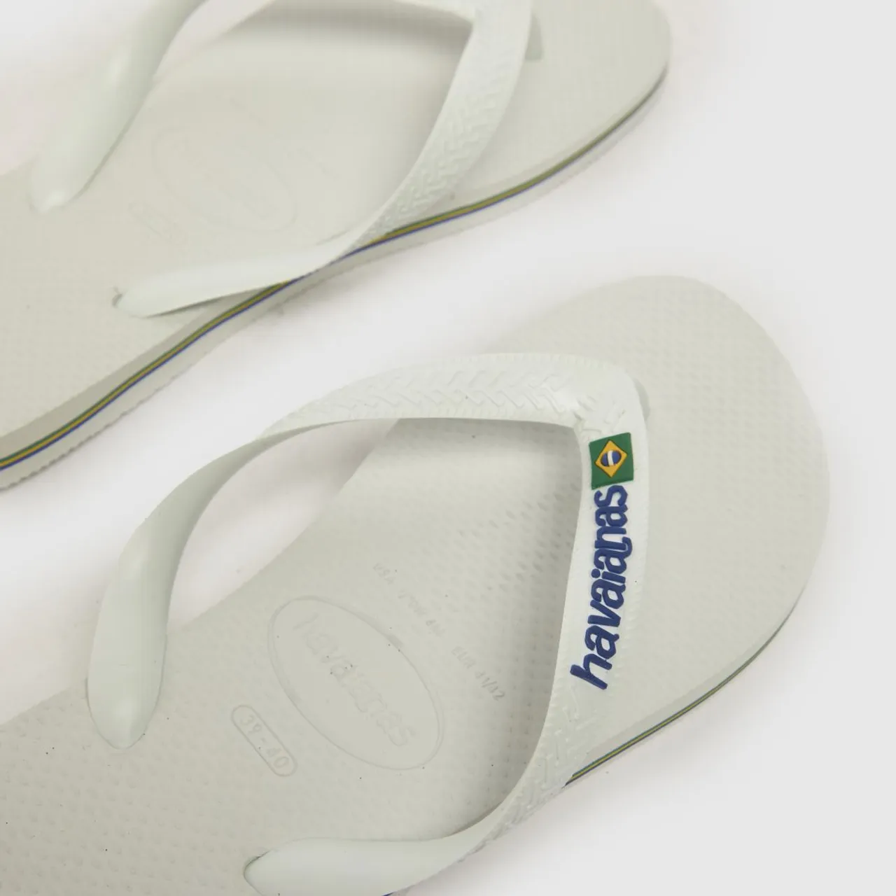 Havaianas Brasil Logo Sandals In White