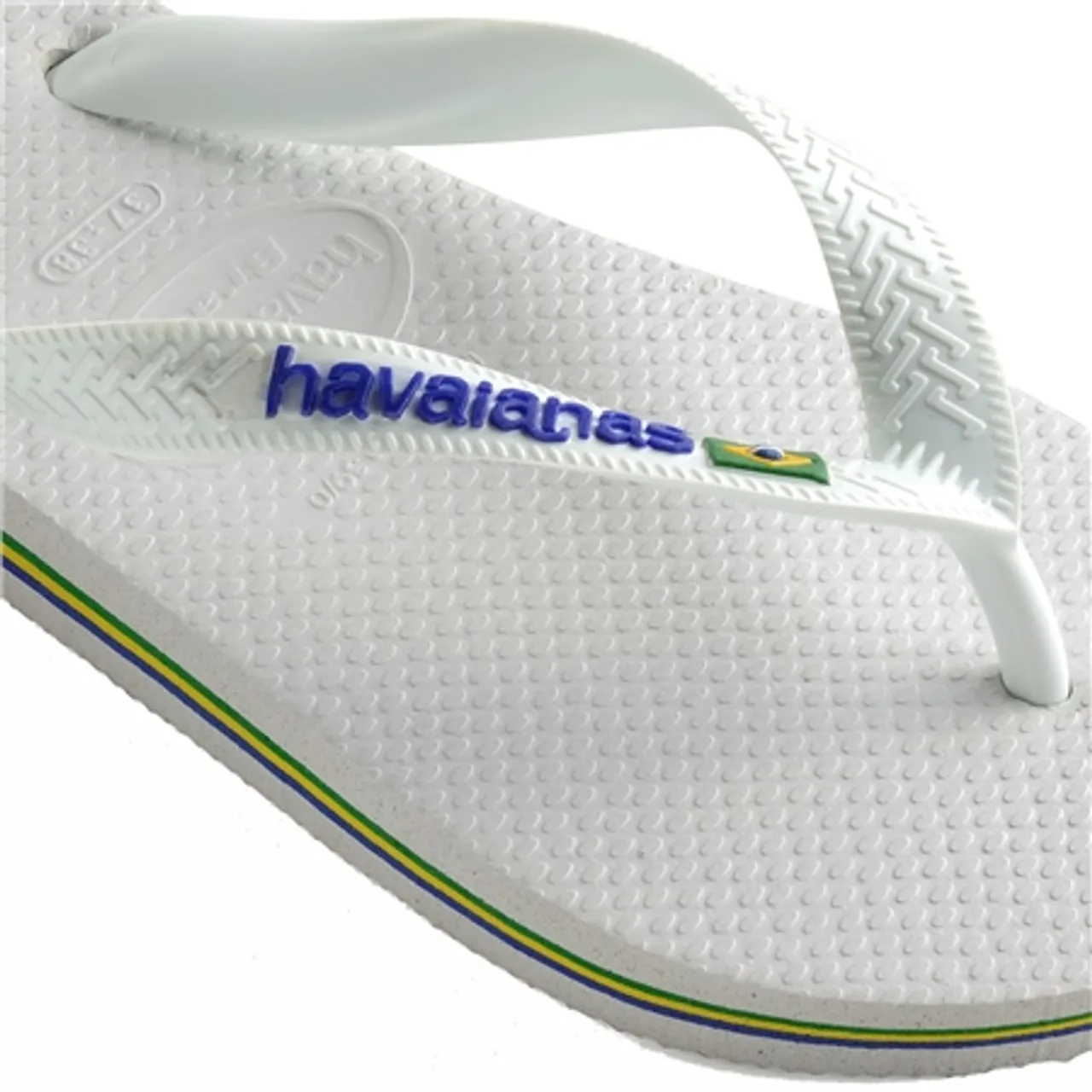 Havaianas Brazil Logo Flip Flops - White - UK 6-7 (EU 39/40)
