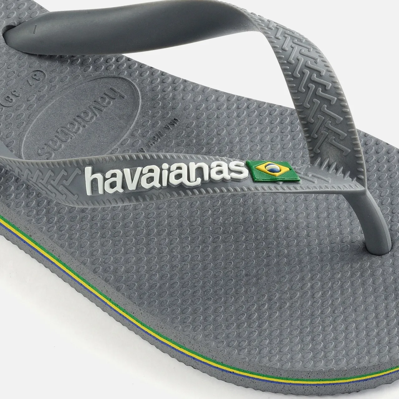 Havaianas Men's Brasil Logo-Embossed Rubber Flip Flops - UK