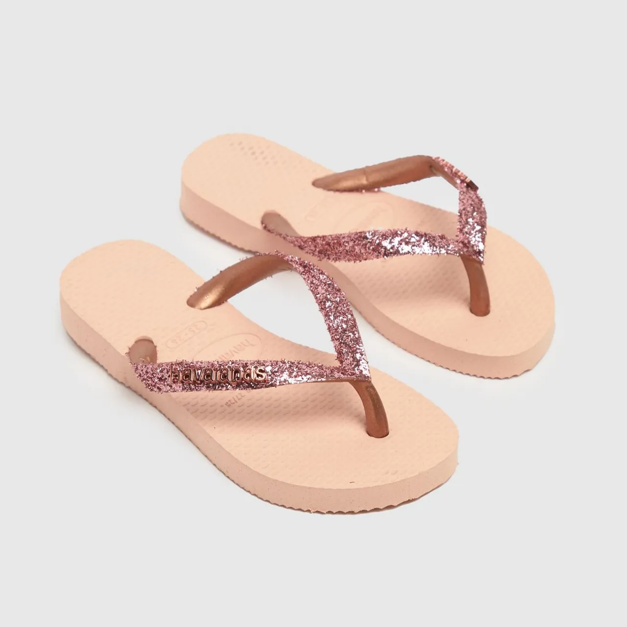 Havaianas Pink Slim Glitter Ii Girls Junior Sandals
