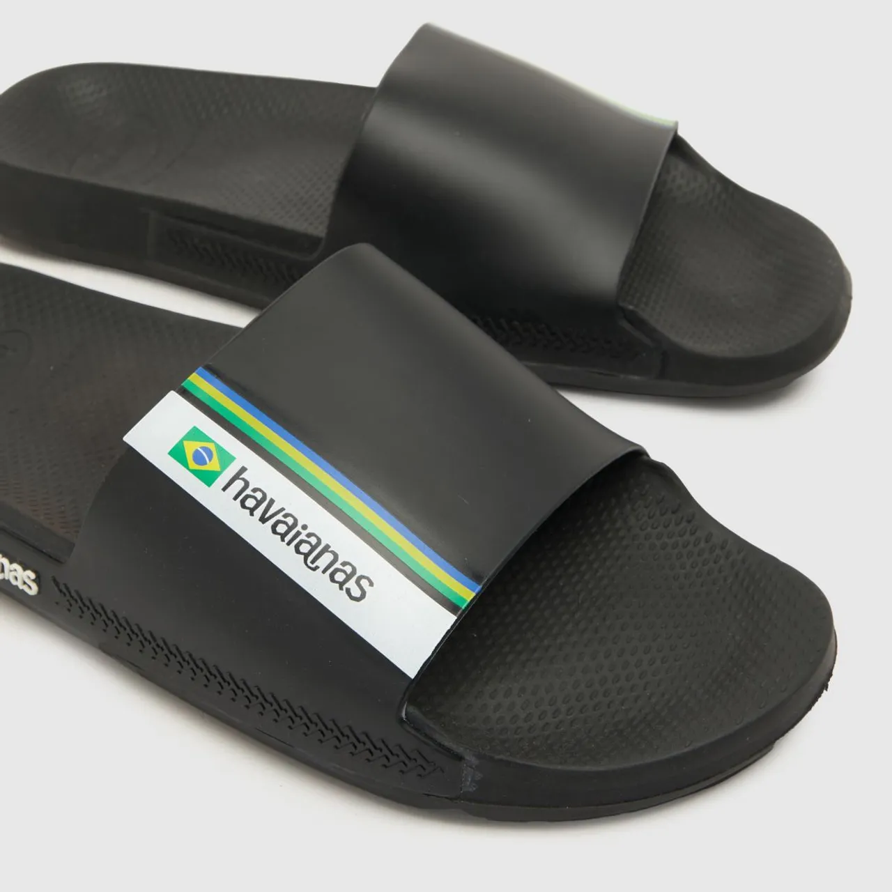Havaianas Slide Brasil Sandals In Black