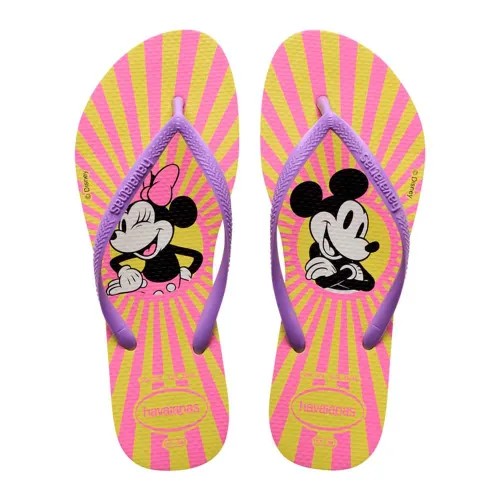 Havaianas Slim Disney Women Flip Flops | Color: Yellow