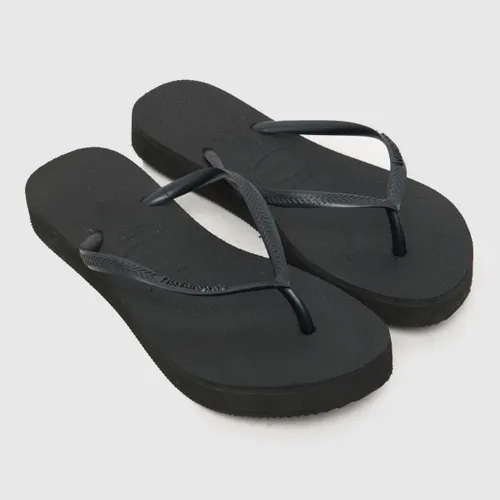 Havaianas Slim Flatform Sandals in Black