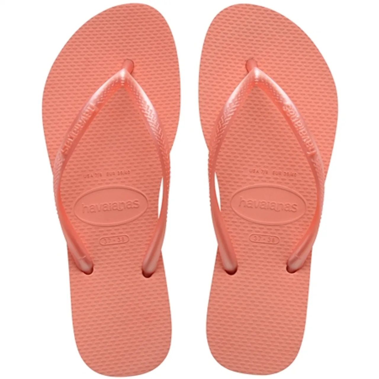 Havaianas Slim Flip Flops - Peach Rose - UK 3-4 (EU 35/36)