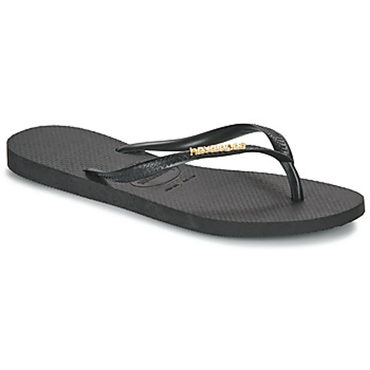 Havaianas  SLIM LOGO METALLIC  women's Flip flops / Sandals (Shoes) in Black