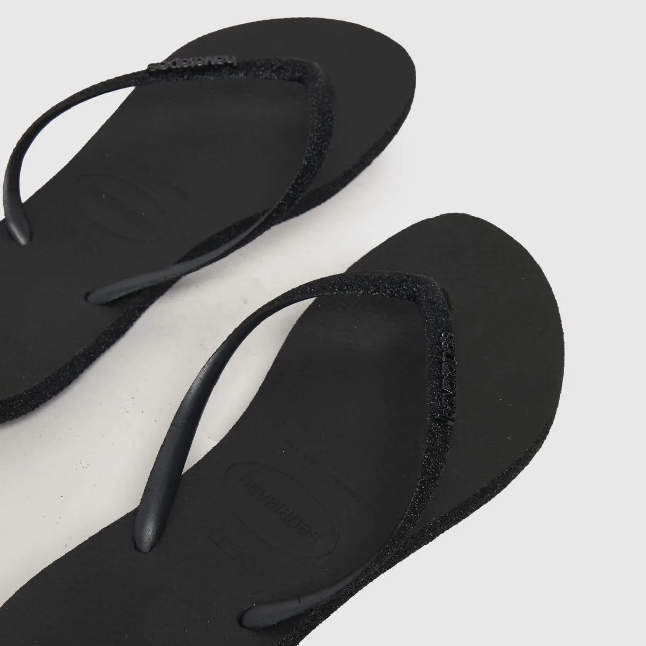Havaianas Slim Sparkle Sandals In Black