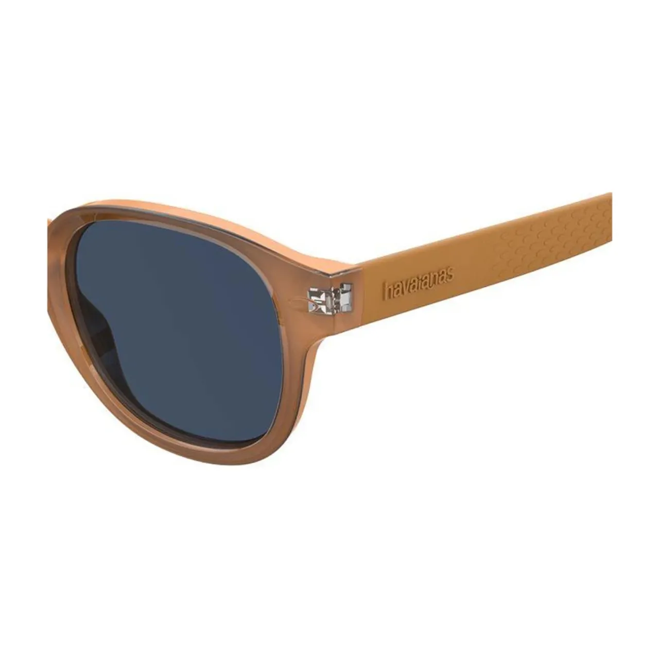 Havaianas , Trendy Round Sunglasses Blue Lenses ,Brown unisex, Sizes: