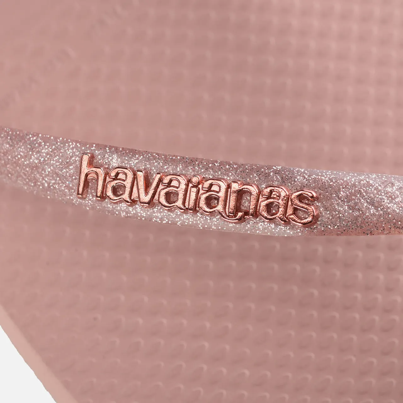 Havaianas Women's Slim Logo Metallic Flip Flops - Crocus Rose/Apricot Red - UK