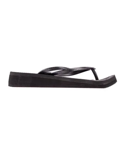 Havaianas Womens Wedges Sandals - Black PVC