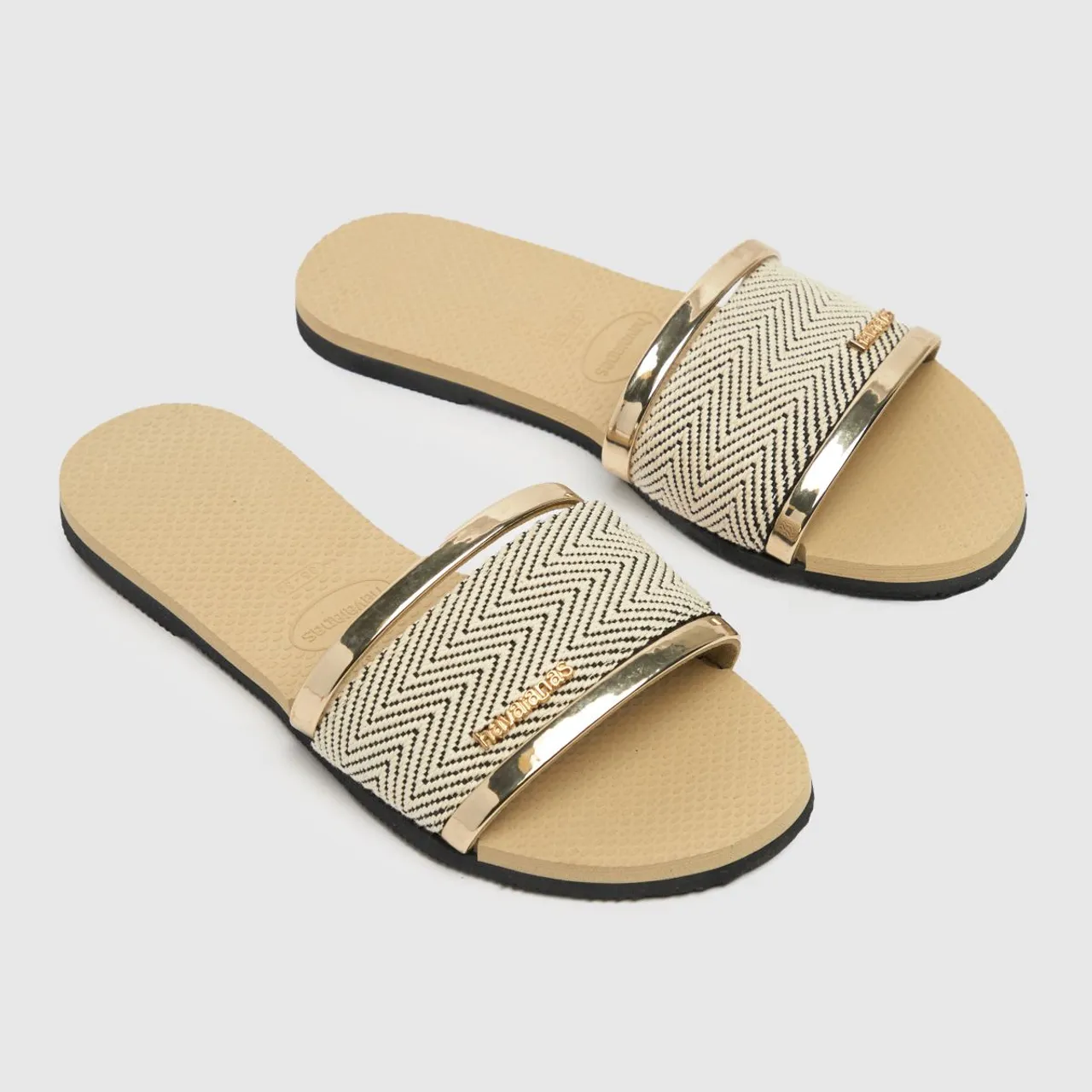Havaianas You Trancoso Slide Sandals In Gold