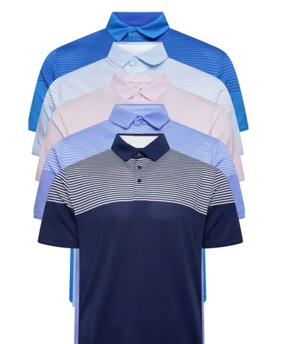 Head Mens Luca Pack of 5 Polo Shirt in Various Colours - Multicolour