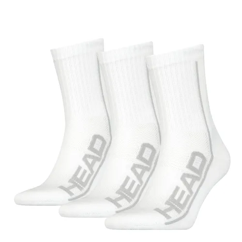 Head Short Sock, White, 39/42 (Pack of 3)