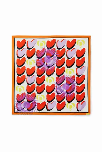Heart carré scarf - MATERIAL FINISHES - U